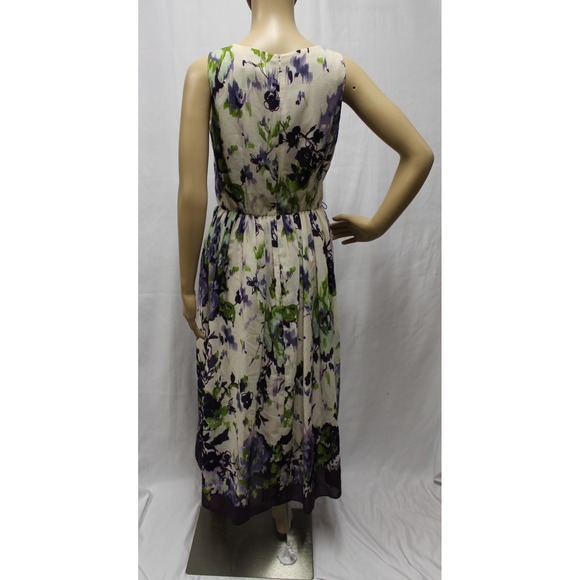 Coldwater Creek Womens Maxi Dress 4 Floral Sleeveless Party Cocktail Watercolor - Picture 8 of 11